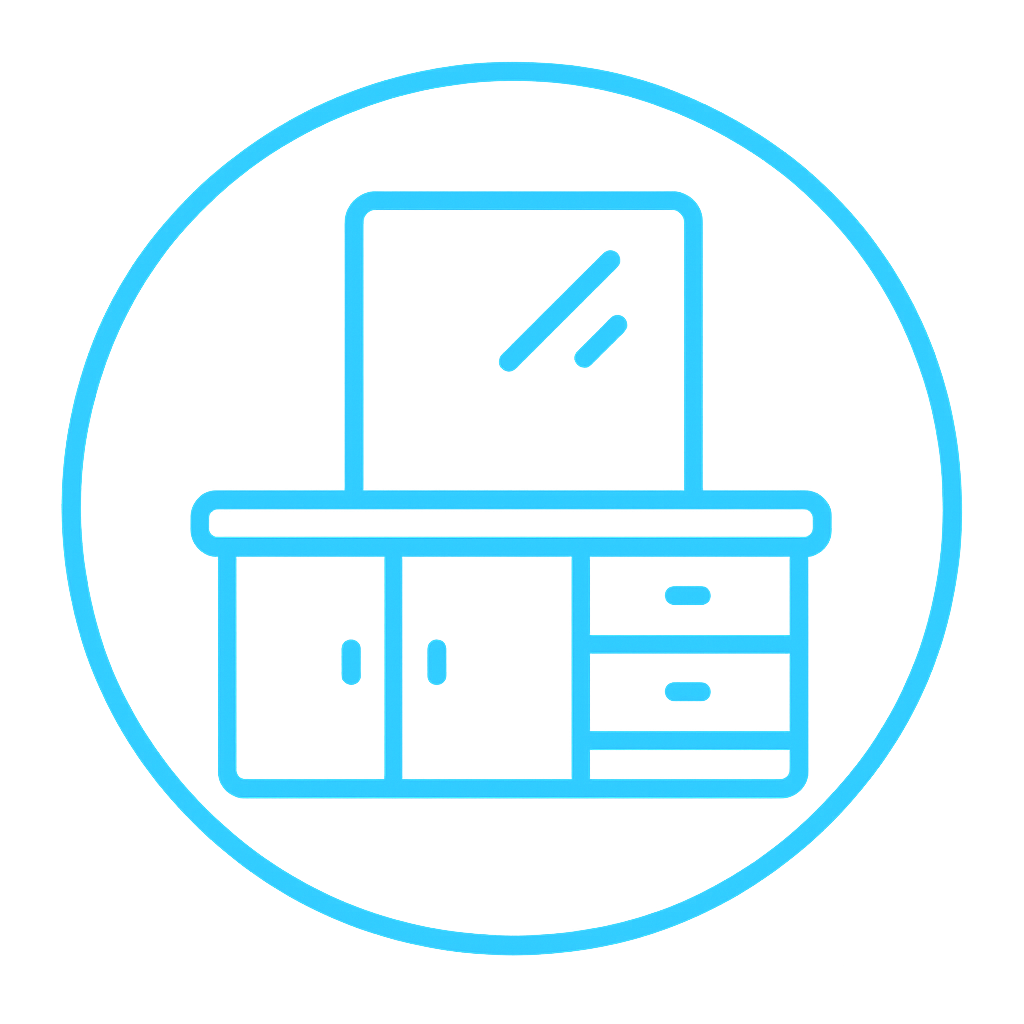 Glass til benk og vegg